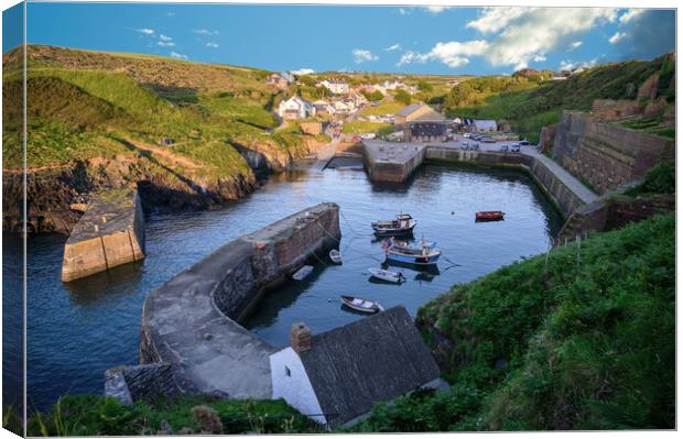 Porthgain Harbour in Pembrokeshire Canvas Print by Tracey Turner