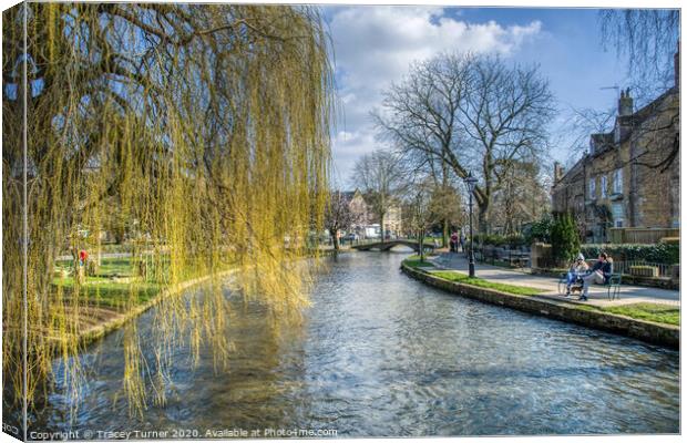 Beautiful Bourton on the Water  in The Cotswolds Canvas Print by Tracey Turner