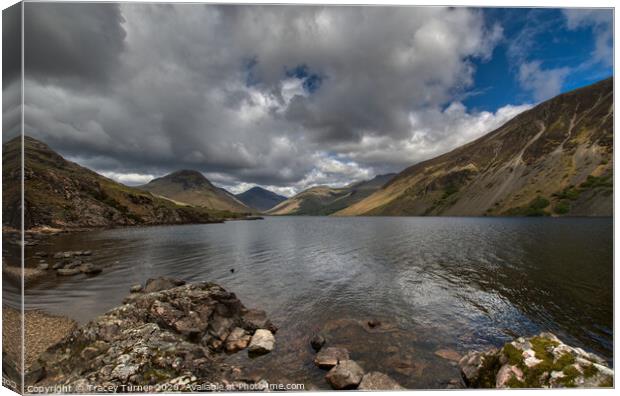 Scaffell Pike, Great Gable at Wast Water Canvas Print by Tracey Turner