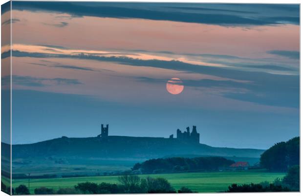 The Majestic Ruins of Dunstanburgh Castle Canvas Print by Tracey Turner