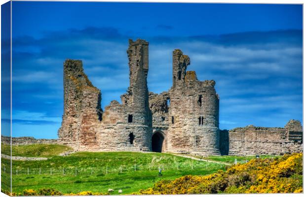 Dunstanburgh Castle, Northumberland Canvas Print by Tracey Turner