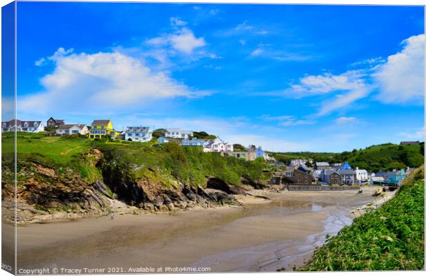 Little Haven, Pembrokeshire Canvas Print by Tracey Turner