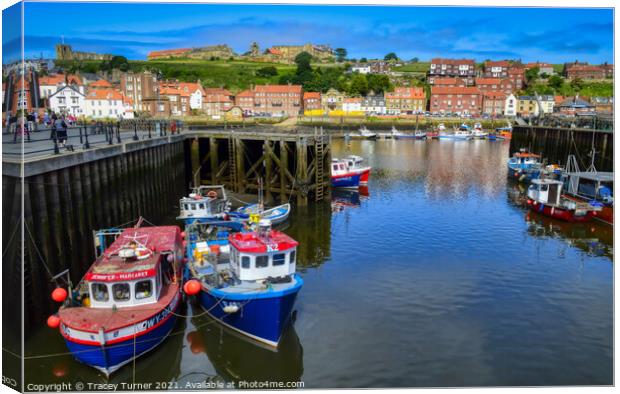 Whitby Harbour Canvas Print by Tracey Turner