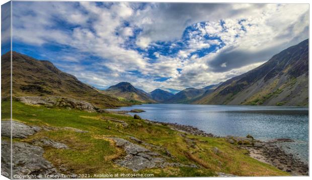 Wastwater Panoramic Canvas Print by Tracey Turner