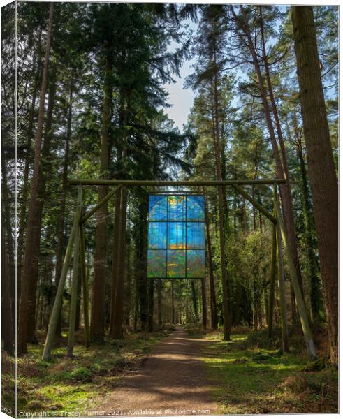 The Stained Glass Window - Forest of Dean Canvas Print by Tracey Turner