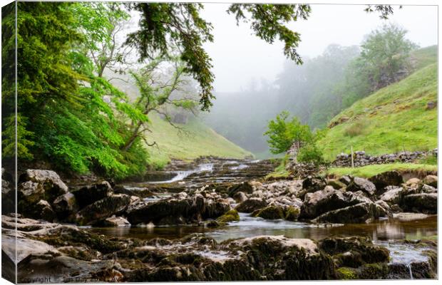 River Twiss in the mist Canvas Print by Jim Day