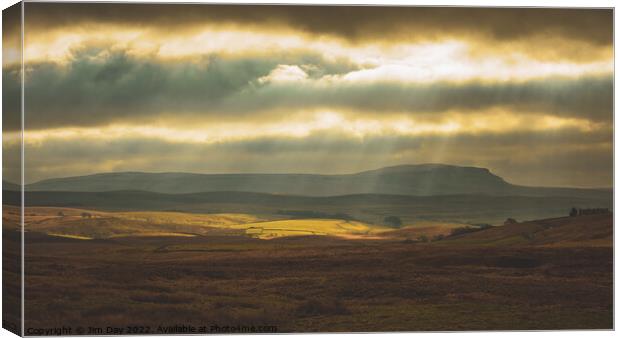 Penyghent from RIbblehead Viaduct Canvas Print by Jim Day