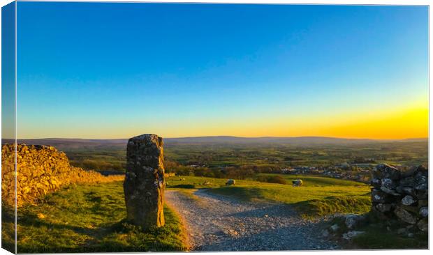 Sunset over Ingleton Canvas Print by Jim Day