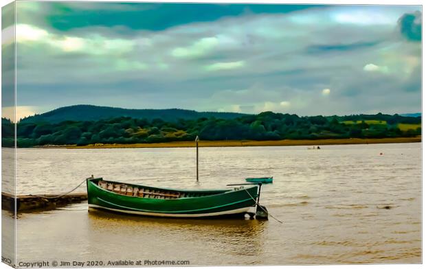 Kippford Boat Canvas Print by Jim Day