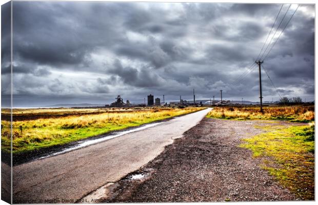 The Road from South Gare, Redcar Canvas Print by Martin Davis