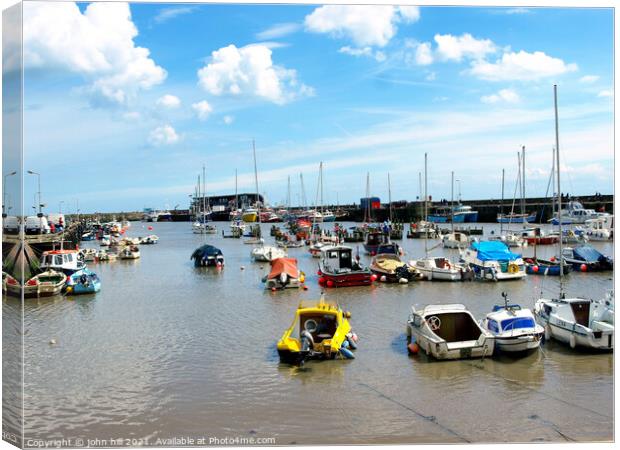 Bridlington Harbour in Yorkshire Canvas Print by john hill
