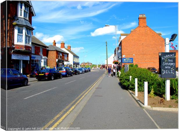 High Street at Sutton-on-Sea in Lincolnshire Canvas Print by john hill