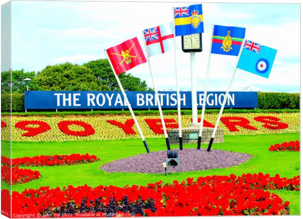 British Legion Anniversary at Plymouth Hoe, 2011. Canvas Print by john hill
