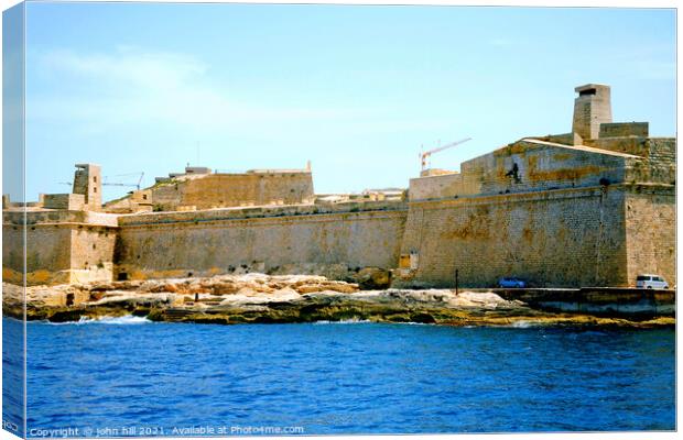 St. Elmo fort at Valletta, Malta. Canvas Print by john hill