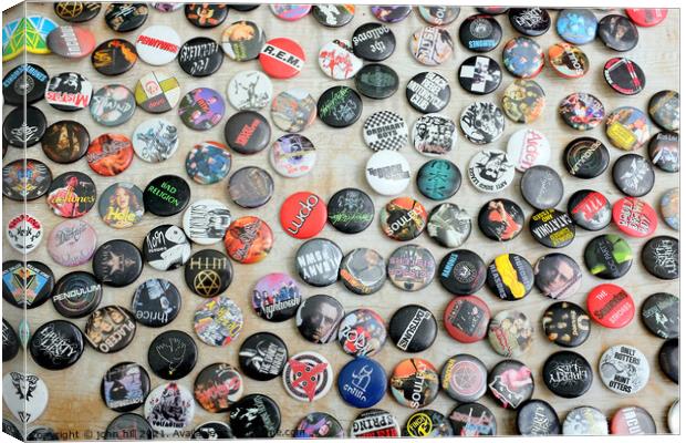 Assortment of Badges. Canvas Print by john hill