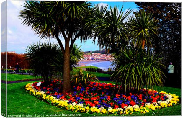 view of Scarborough, North Yorkshire, UK. Canvas Print by john hill