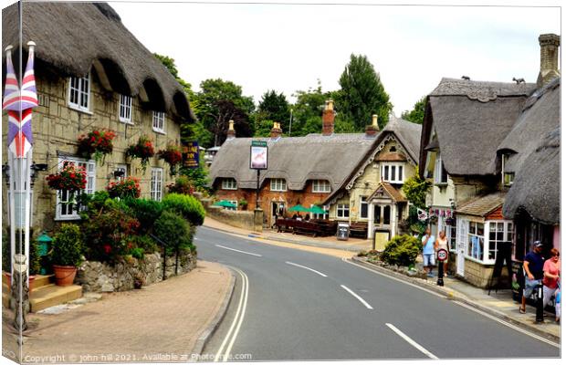 Thatched village, Shanklin, Isle of Wight, UK. Canvas Print by john hill