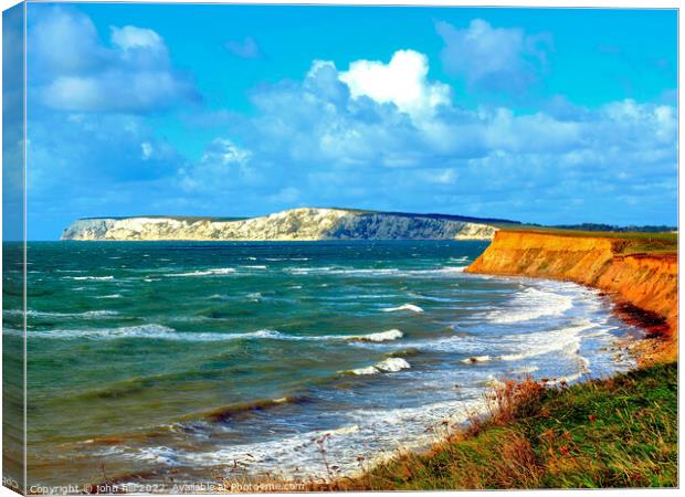 Compton Bay, Isle of Wight. Canvas Print by john hill