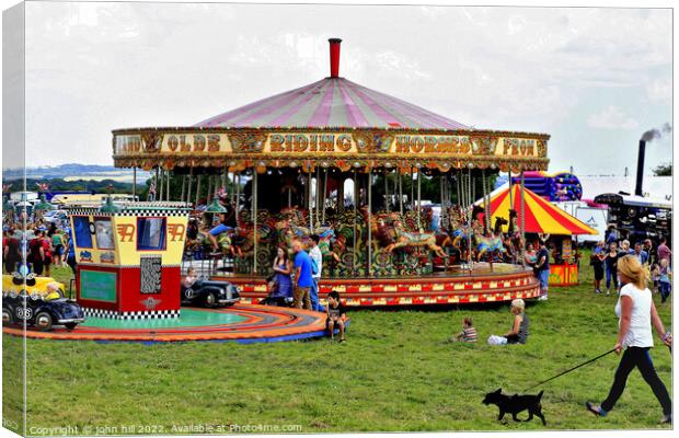 countryside Fun Fair. Canvas Print by john hill