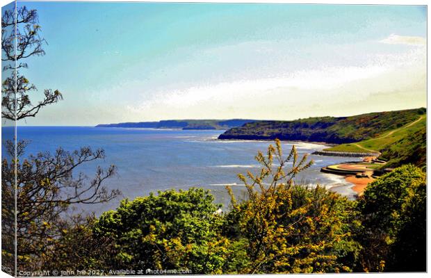 Coastline, Scarborough, Yorkshire. Canvas Print by john hill