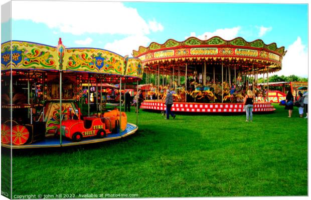 Country Fair in Derbyshire. Canvas Print by john hill