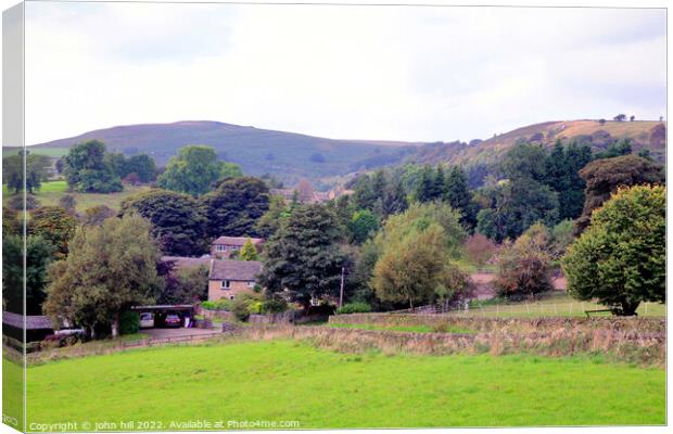 Derbyshire Countryside. Canvas Print by john hill