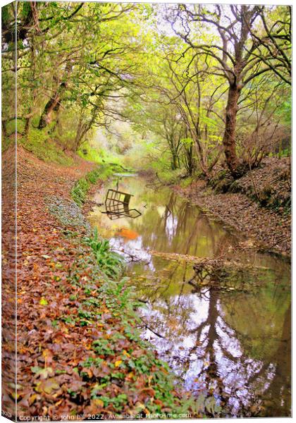 The Cromford canal, Derbyshire. Canvas Print by john hill