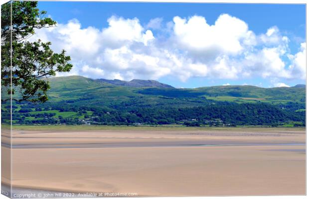 Welsh coastline from Portmeirion, Wales. Canvas Print by john hill