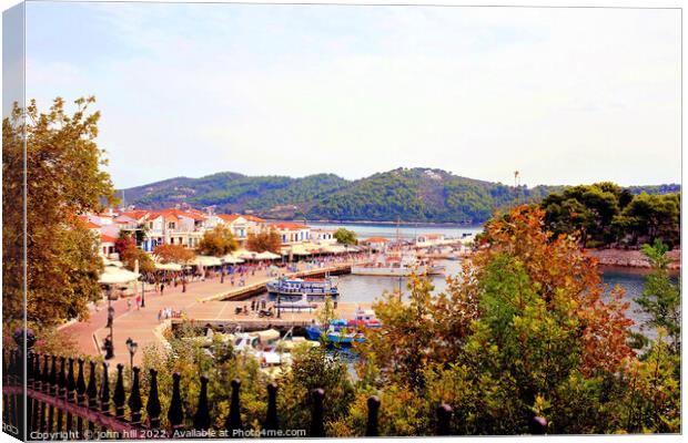 Old Port, Skiathos town, Skiathos, Greece. Canvas Print by john hill