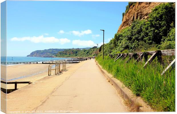 Promenade, Sandown to Shanklin Isle of Wight. Canvas Print by john hill