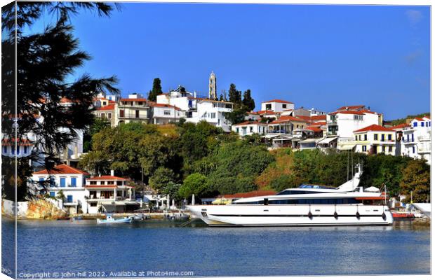 Skiathos town, Skiathos, Greece. Canvas Print by john hill