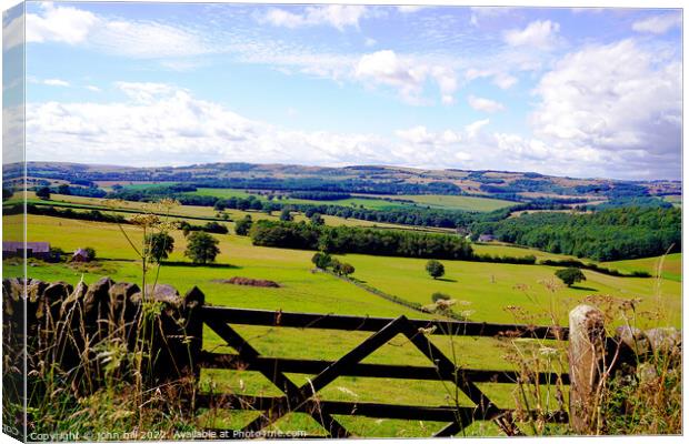 Derbyshire countryside. Canvas Print by john hill