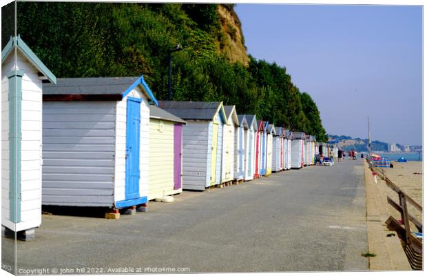 Promenade at Small Hope beach Shanklin, Isle of wight Canvas Print by john hill