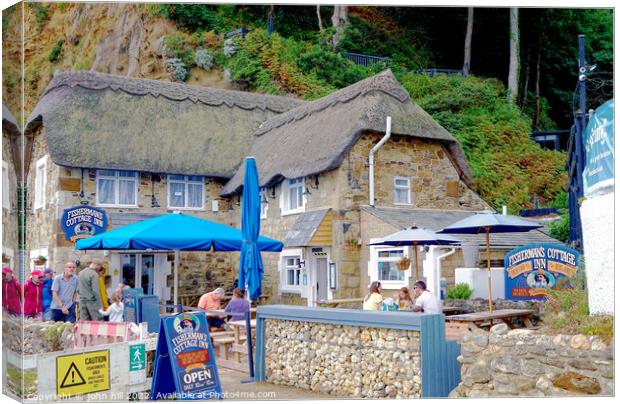 Fisherman's cottage Inn at Shanklin, Isle of Wight. Canvas Print by john hill