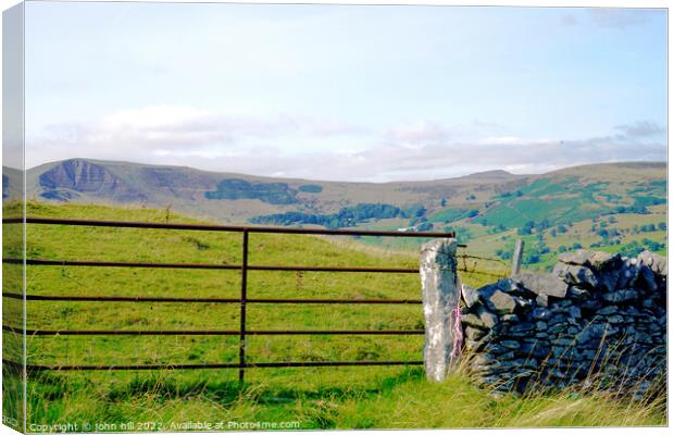 Mam Tor and the Great ridge. Canvas Print by john hill