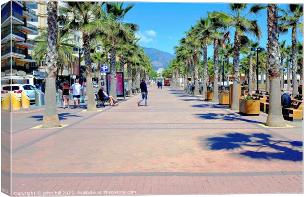 Plaza Teresa Zabell, Fuengirola, Spain. Canvas Print by john hill