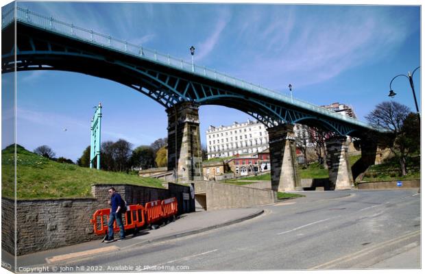 The Spa footbridge at Scarborough. Canvas Print by john hill