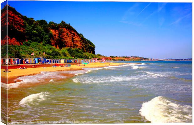 Hope beach, Shanklin, Isle of Wight. Canvas Print by john hill