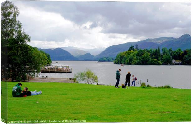 Derwentwater from Keswick Cumbria Canvas Print by john hill