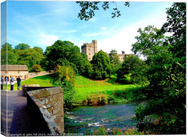 Haddon hall, Derbyshire. Canvas Print by john hill