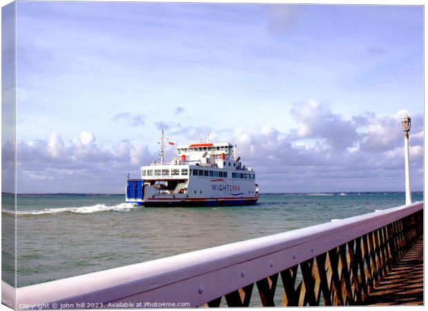 Ferry, Isle of Wight, UK. Canvas Print by john hill