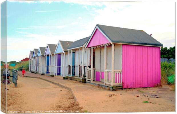 Beach Huts. Canvas Print by john hill