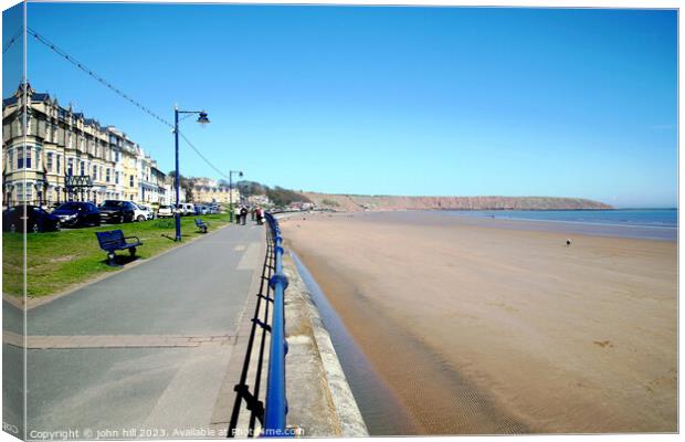 Seafront Filey Yorkshire Canvas Print by john hill