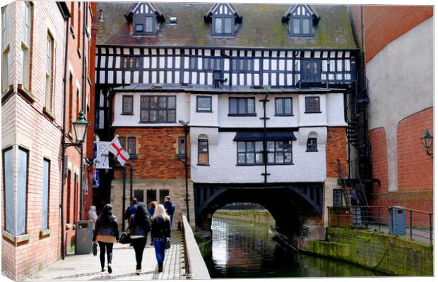 High Bridge, Lincoln. Canvas Print by john hill