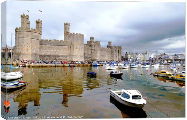 Caernarfon Castle. Canvas Print by john hill