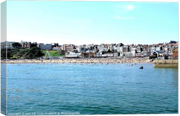 South beach, Scarborough, Yorkshire, UK. Canvas Print by john hill