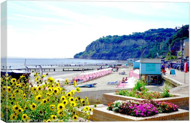 Clock tower beach Shanklin, Isle of Wight. Canvas Print by john hill