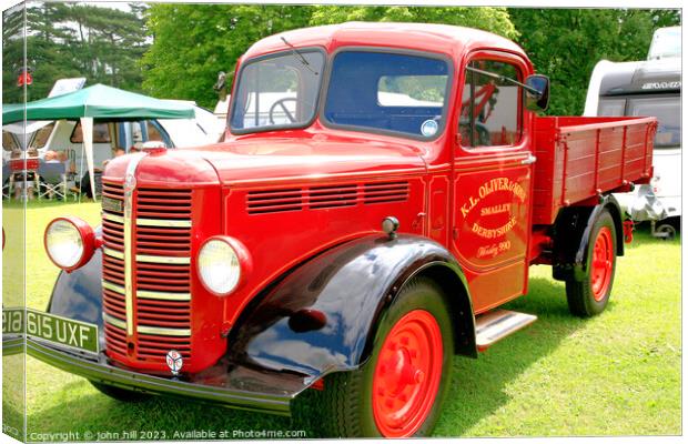 Iconic Vintage Truck at Elvaston Steam Rally Canvas Print by john hill
