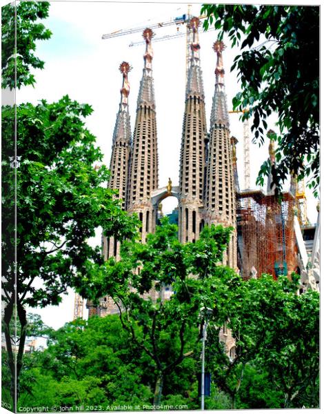 Gaudí's Masterpiece Canvas Print by john hill