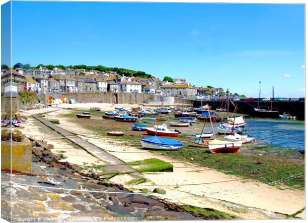 Charming Mousehole Harbour Canvas Print by john hill